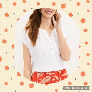 LOFT WOMEN HENLEY TUNIC TEE